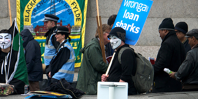 הפגנה נגד וונגה בלונדון בחודש מאי, צילום: Flickr
