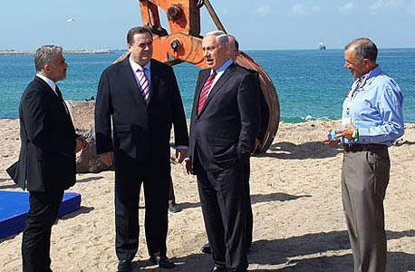 טקס הנחת אבן הפינה בנמל אשדוד החדש, צילום: ליאור גוטמן