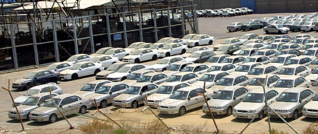 מכוניות מיובאות בנמל אילת. ארכיון