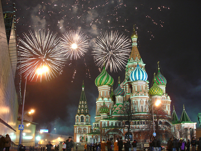 חגיגות השנה החדשה ברוסיה. הכיכר האדומה