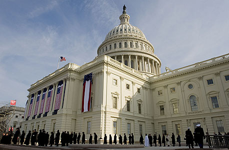 השבעת הנשיא ברק אובמה גבעת הקפיטול וושינגטון, צילום: בלומברג