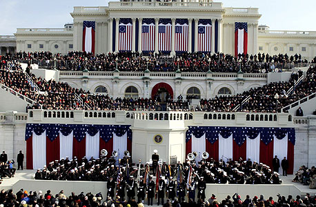השבעת הנשיא ברק אובמה גבעת הקפיטול וושינגטון, צילום: אי פי אי
