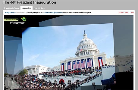 צילום מטקס השבעתו של ברק אובמה באתר CNN, צילום מסך: cnn.com