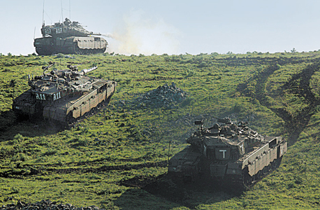 טנקים של צה"ל באימון, צילום: אי פי איי