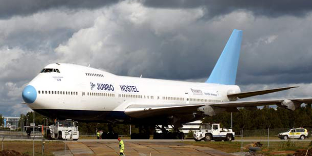 "ליב" – מטוס הבואינג 747 שהוסב לבית מלון. המטוס נקרא על שם בתו של הבעלים, צילום: Jumbo Stay