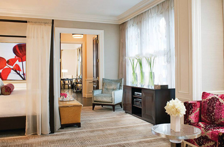הסוויטה הנשיאותית במלון בוורלי ווילשייר, לילה ב-100 אלף דולר, צילום: fourseasons.com