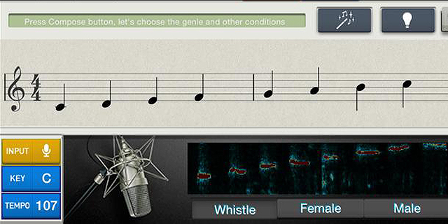 מתעצלים לנגן? אפליקציה חדשה תהפוך את השריקות שלכם לשירים