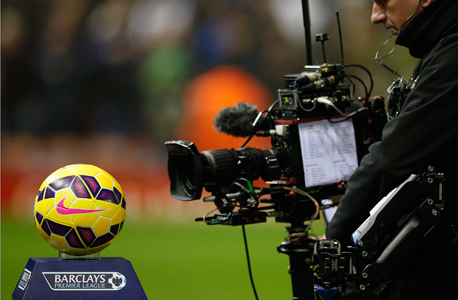 A camera at a Premier League match. Photo: Reuters