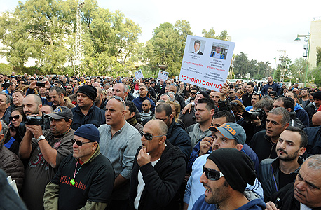 הפגנה של עובדי כיל בבאר שבע, צילום: ישראל יוסף