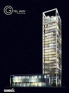 פרויקט G. 37 דירות פאר ב-31 קומות מעל מרכז מסחרי של 1,000 מ"ר