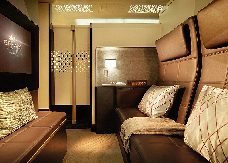  כורסאות העור בסוויטה, צילום: Etihad Airways