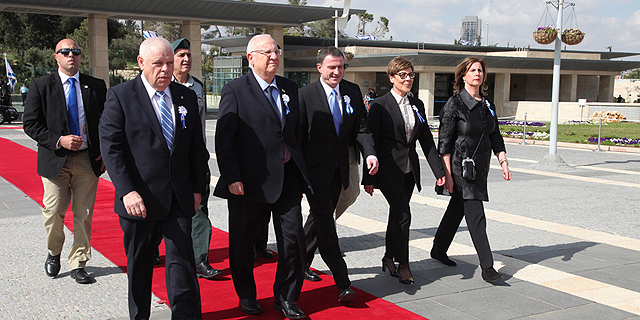 הנשיא ראובן ריבלין מגיע לטקס ההשבעה של הכנסת ה-20, צילום: דוברות הכנסת