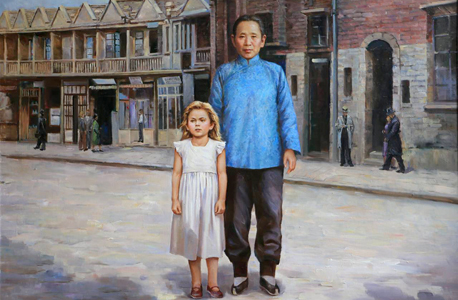 ילדה יהודייה בשנגחאי. סין לחמה ביפן, אך ההגירה אליה היתה קלה יחסית 