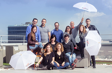 Payoneer&#39;s founding team in 2015. Photo: Tommy Harpaz