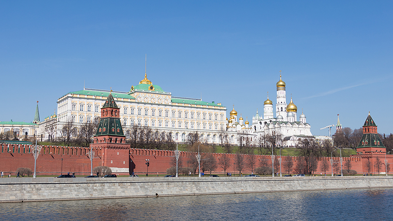 הקרמלין במוסקבה. אחד המעונות הגדולים בעולם