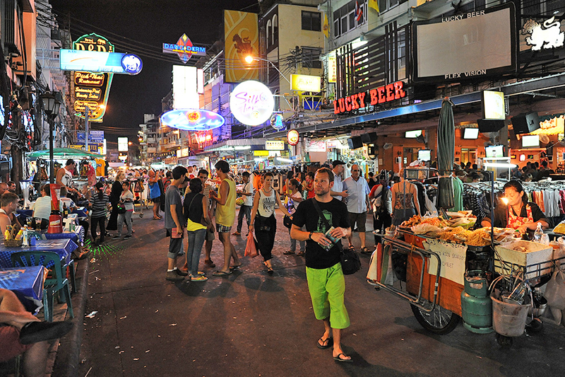 רחוב קאו-סאן בבנגקוק, צילום: mayax.net