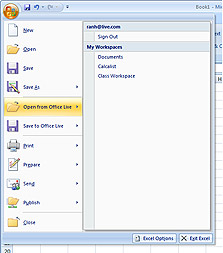 אופיס לייב באקסל 2007