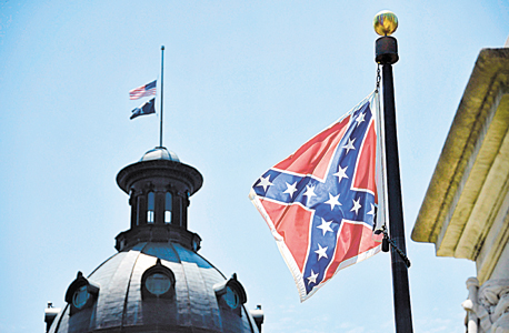דגל הקונפדרציה בבניין הקונגרס של דרום קרולינה, צילום: איי אף פי