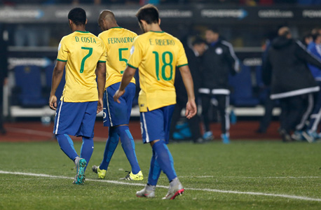 שחקני נבחרת ברזיל. קריסה, צילום: איי פי