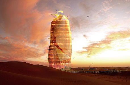 סהרה עיר מגדל עיר החול בניין מגדל מדבר עיר אנכית, צילום: OXO
