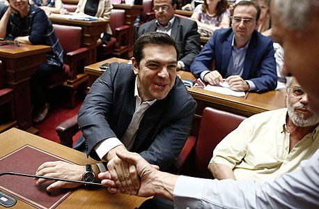 ראש ממשלת יוון אלכסיס ציפרס בפרלמנט, היום