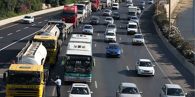 בעקבות האיסור על נסיעת משאיות: זמן הנסיעה מת&quot;א לירושלים התקצר ב-27% 