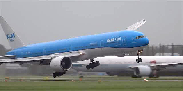 מטוס KLM ההולנדית, צילום: youtube