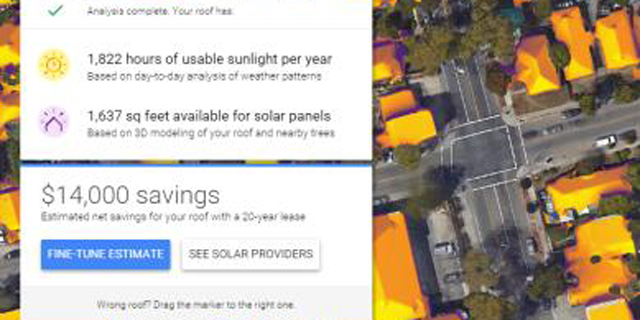 פרויקט Sunroof: גוגל מראה כמה יחסוך מי שיתקין לוח סולארי
