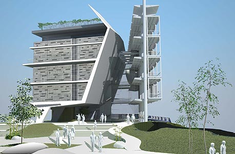 הדמיה של בניין בית הספר ללימודי הסביבה באוניברסיטת תל אביב