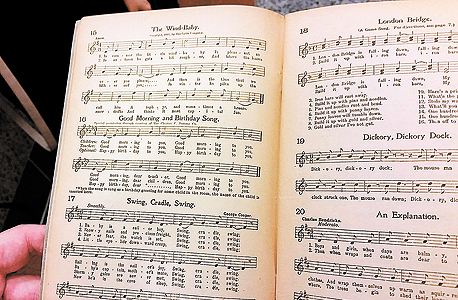 שיר ה"בוקר טוב והיומולדת" בחוברת מ־1922, ללא הערת הזכויות