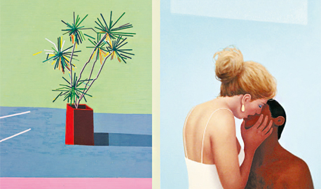 מימין: ציורים של רידלי הווארד וגיא ינאי. התפתחות טבעית זה של זה, ציור: רידלי הווארד, גיא ינאי