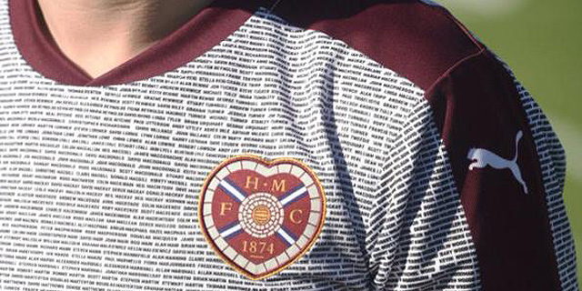 סקוטלנד: הקבוצה הדפיסה את שמות האוהדים שהצילו אותה על חולצתה