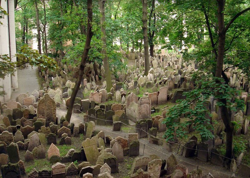 בית הקברות היהודי העתיק – הרפובליקה הצ'כית. הכי צפוץ בעולם