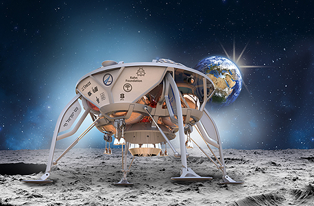 Illustration of SpaceIL's unmanned spacecraft. Image: SpaceIL