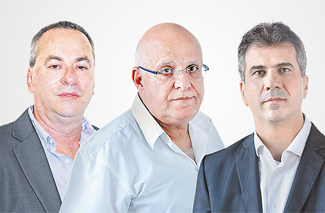 מימין אלי כהן ו אביגדור יצחקי ו רוני בריק, צילום: דוברות המפלגה כולנו, עמית שעל