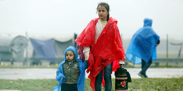 פליטים בסלובניה, צילום: איי אף פי