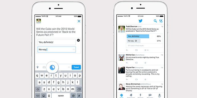 טוויטר מתחדשת ביכולת עריכת סקרים 