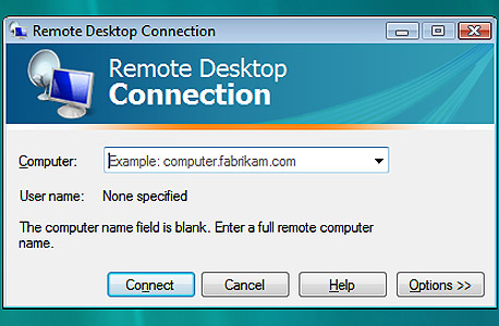 Remote Desktop Connection בוויסטה