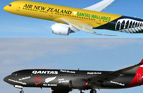 אייר ניו זילנד וחברת התעופה האוסטרלית קוונטס, צילום: טוויטר