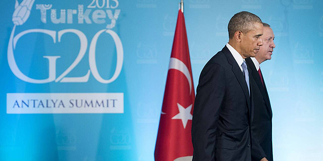 נשיא ארה"ב ברק אובמה ונשיא טורקיה רג