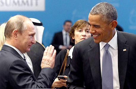 ברק אובמה וולדימיר פוטין בוועידת ה-G20
