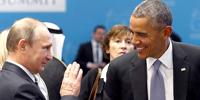 ברק אובמה וולדימיר פוטין בוועידת ה-G20, צילום: איי אף פי