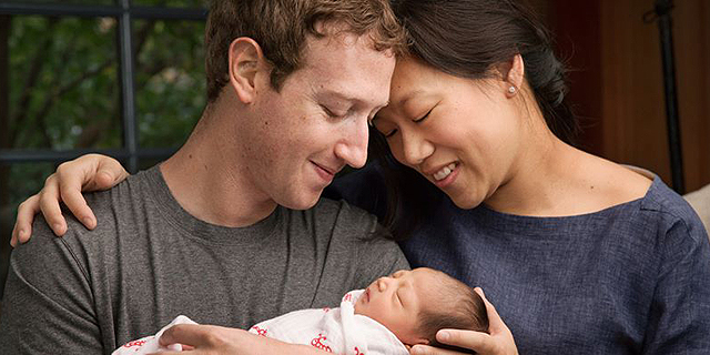 לכבוד הולדת הבת: צוקרברג יתרום לצדקה 99% ממניותיו בפייסבוק 