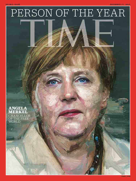 אנגלה מרקל על שער הטיים, באדיבות: time magazine