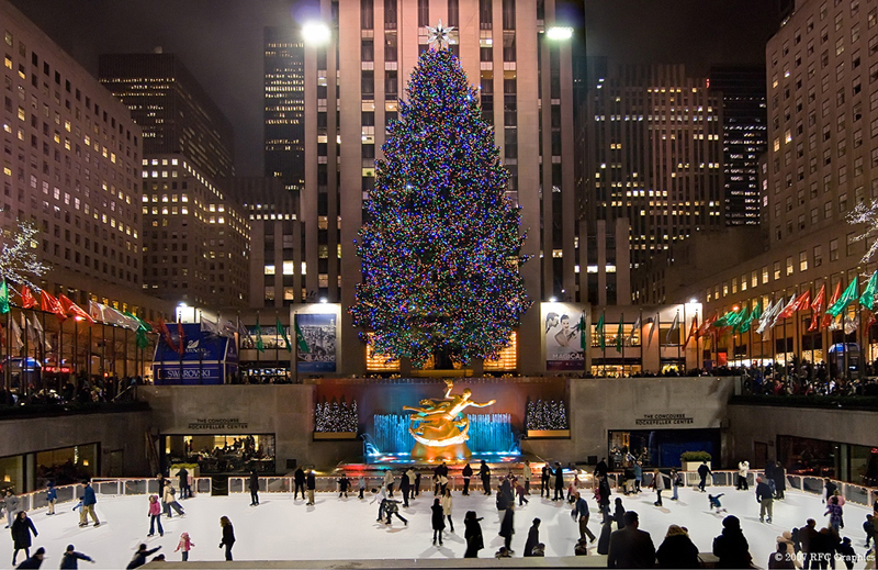 העץ המפורסם ברוקפלר סנטר, ניו יורק, צילום: free tours by foot