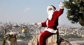 Santa Claus in Jerusalem (illustration). Photo: AFP
