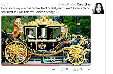 הבריטים ממש לא רוצים לנקות בשביל המלכה, צילום: טוויטר