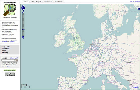 הוויקיפדיה של המפות, צילום מסך: openstreetmap.org