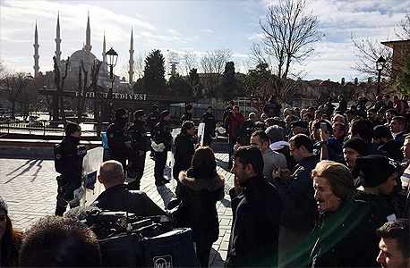 תמונות מזירת האירוע בסמוך למסגד הכחול באיסטנבול
