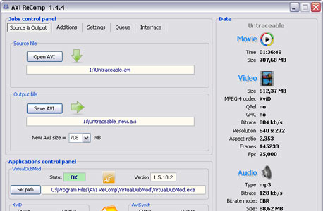 AVI ReComp, צילום מסך:  AVI ReComp